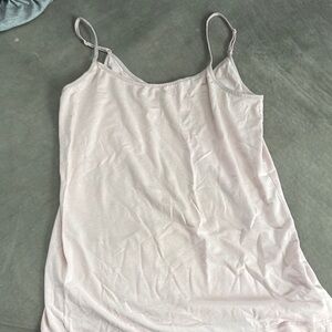 Time and Tru White Fitted Camisole with Spaghetti Straps